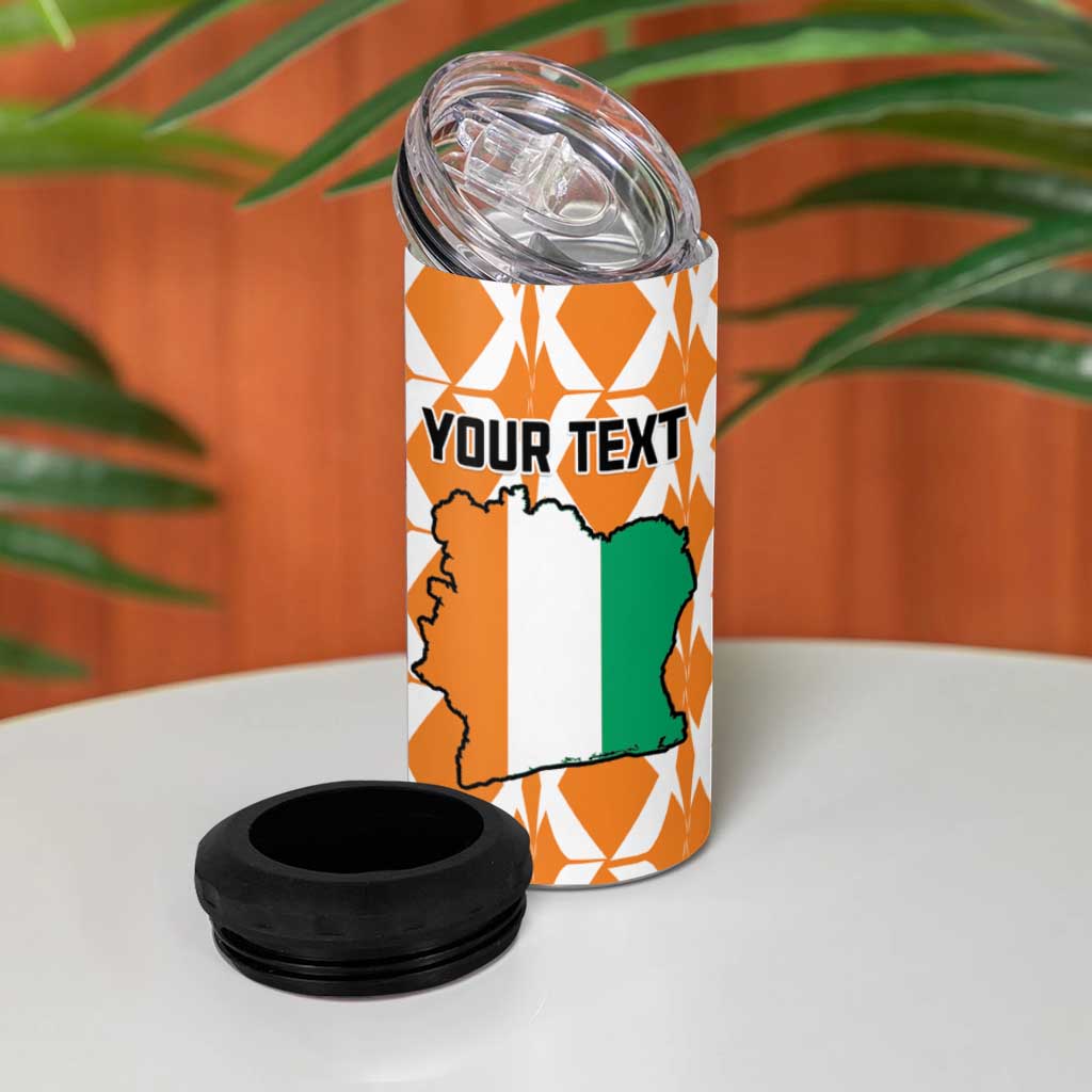 Custom Ivory Coast Football 4 in 1 Can Cooler Tumbler Go Champions