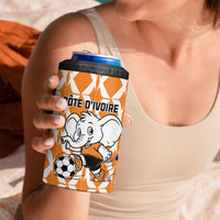 Custom Ivory Coast Football 4 in 1 Can Cooler Tumbler Go Champions