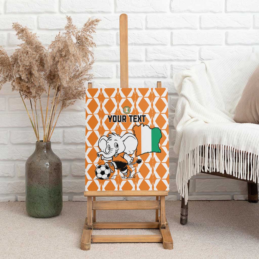 Custom Ivory Coast Football Canvas Wall Art Go Champions