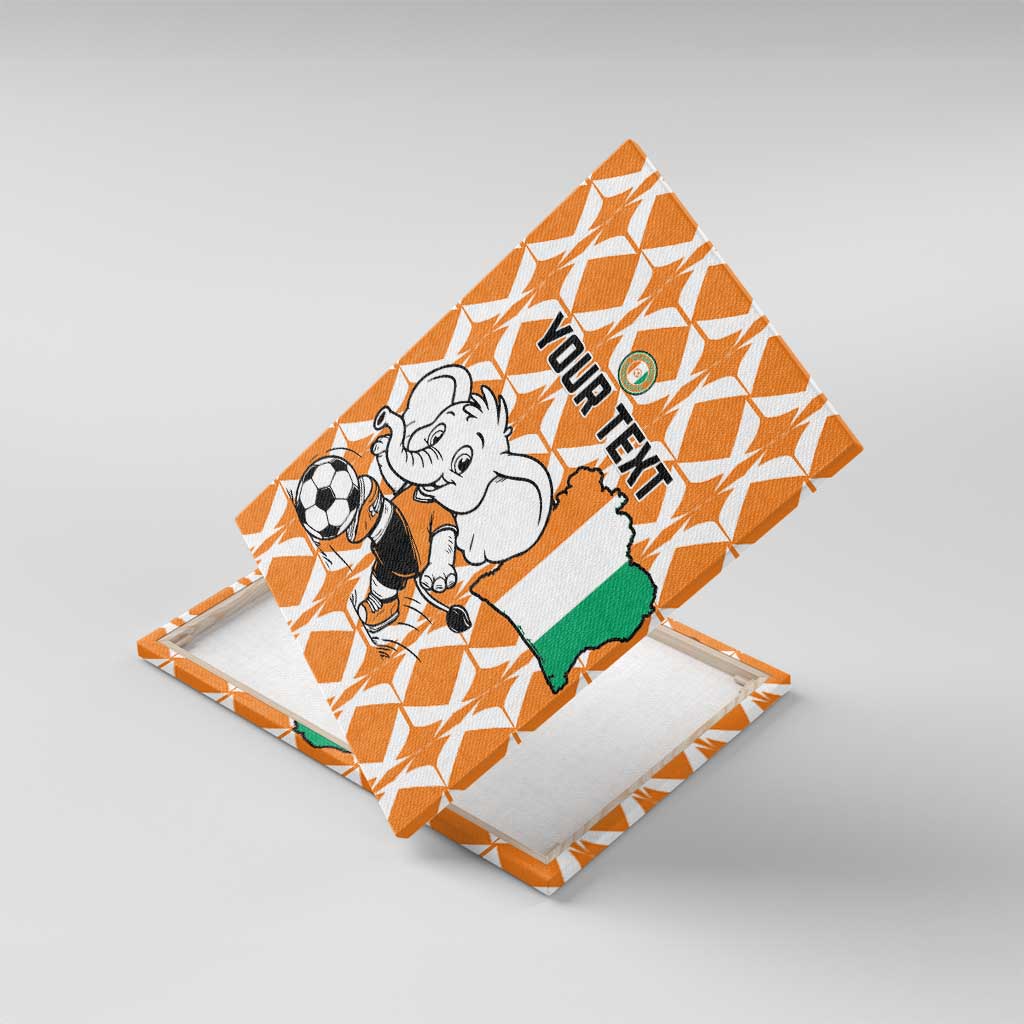 Custom Ivory Coast Football Canvas Wall Art Go Champions