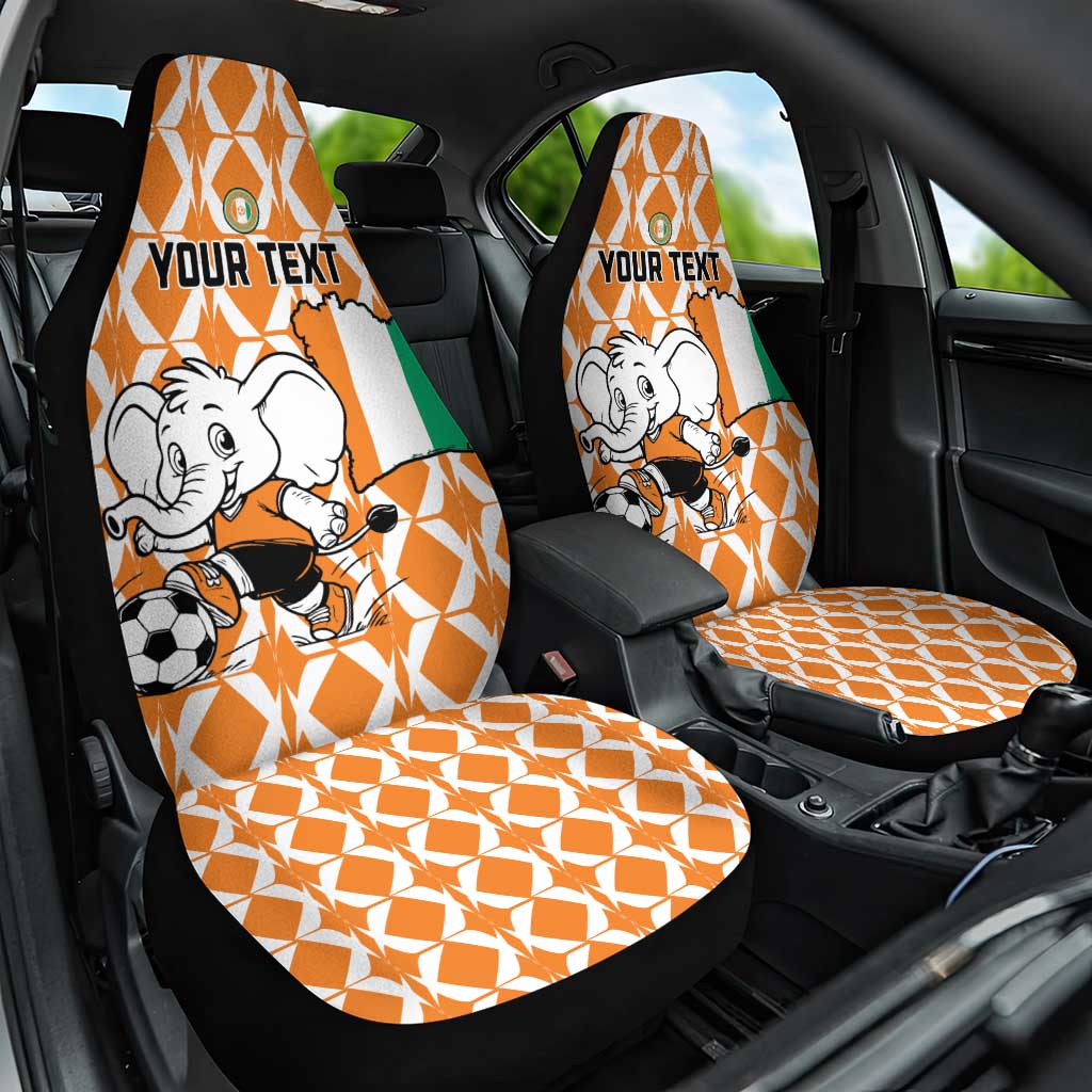 Custom Ivory Coast Football Car Seat Cover Go Champions