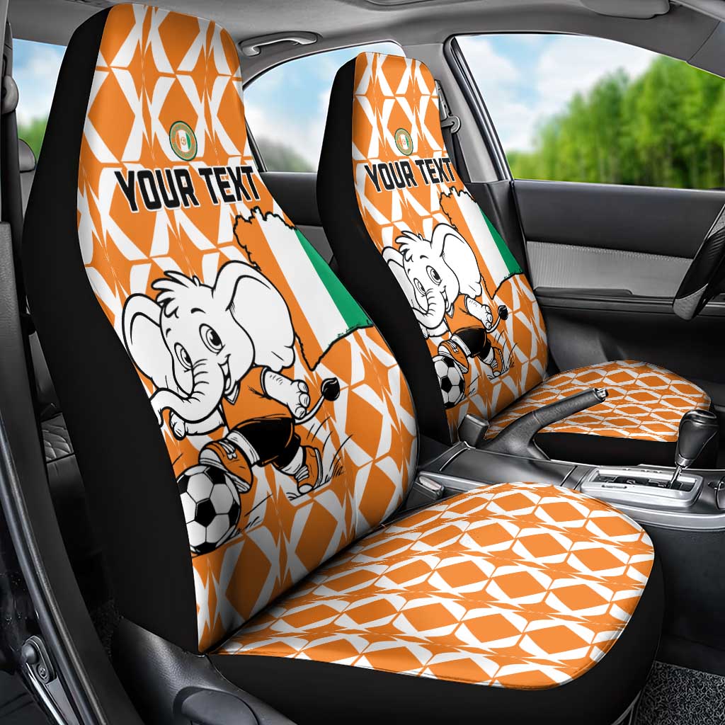 Custom Ivory Coast Football Car Seat Cover Go Champions