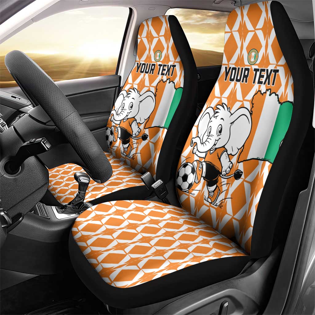 Custom Ivory Coast Football Car Seat Cover Go Champions