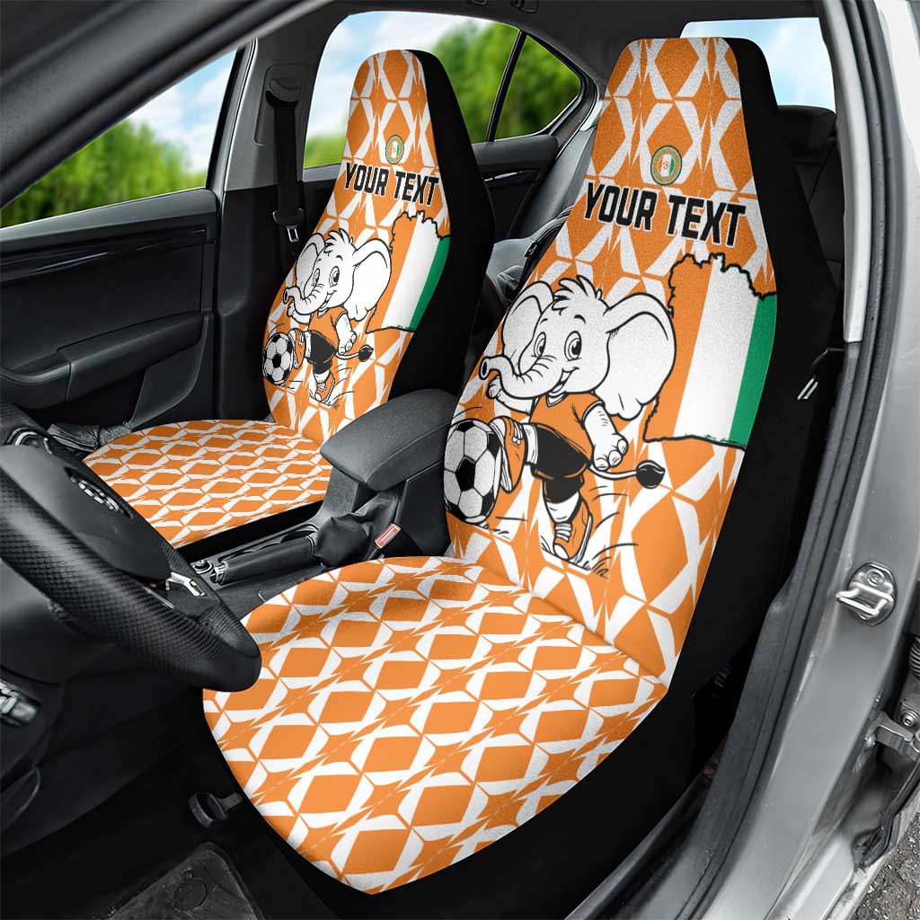 Custom Ivory Coast Football Car Seat Cover Go Champions