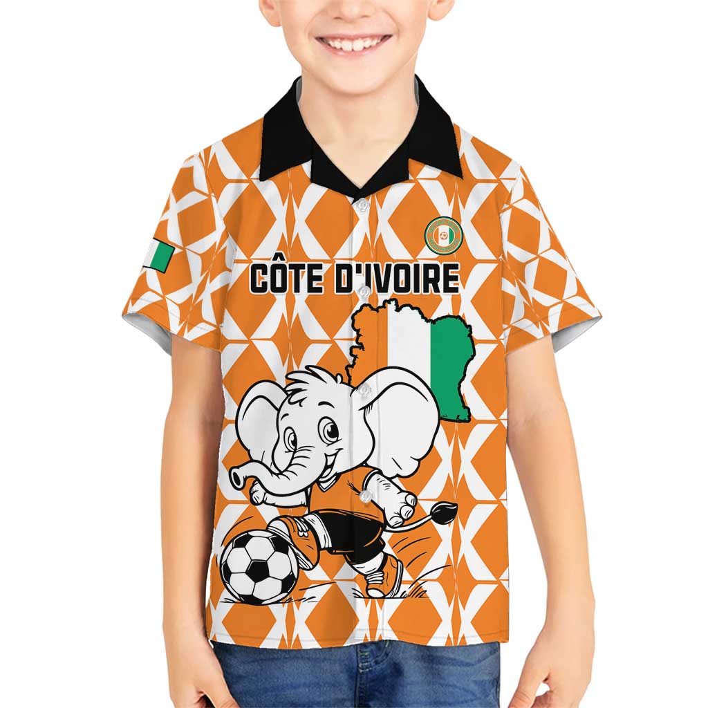 Custom Ivory Coast Football Family Matching Long Sleeve Bodycon Dress and Hawaiian Shirt Go Champions