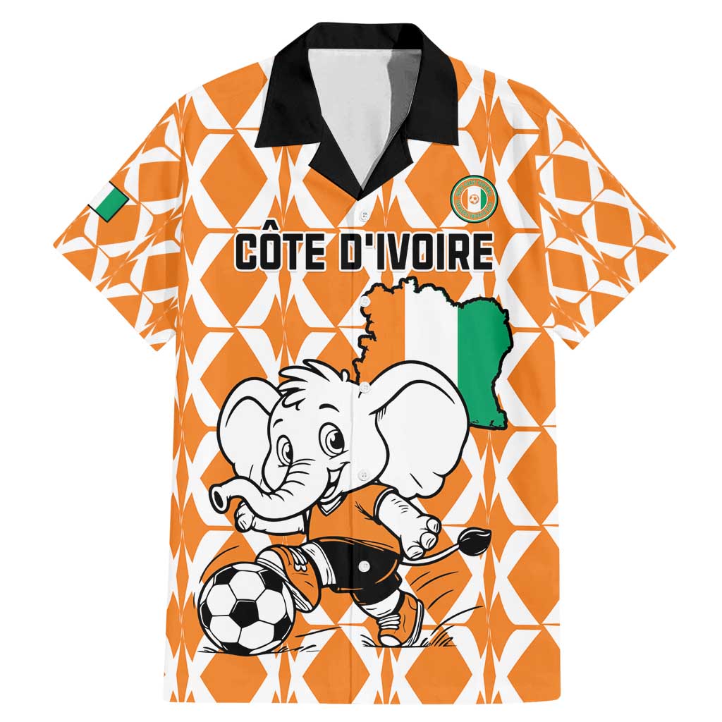 Custom Ivory Coast Football Family Matching Mermaid Dress and Hawaiian Shirt Go Champions