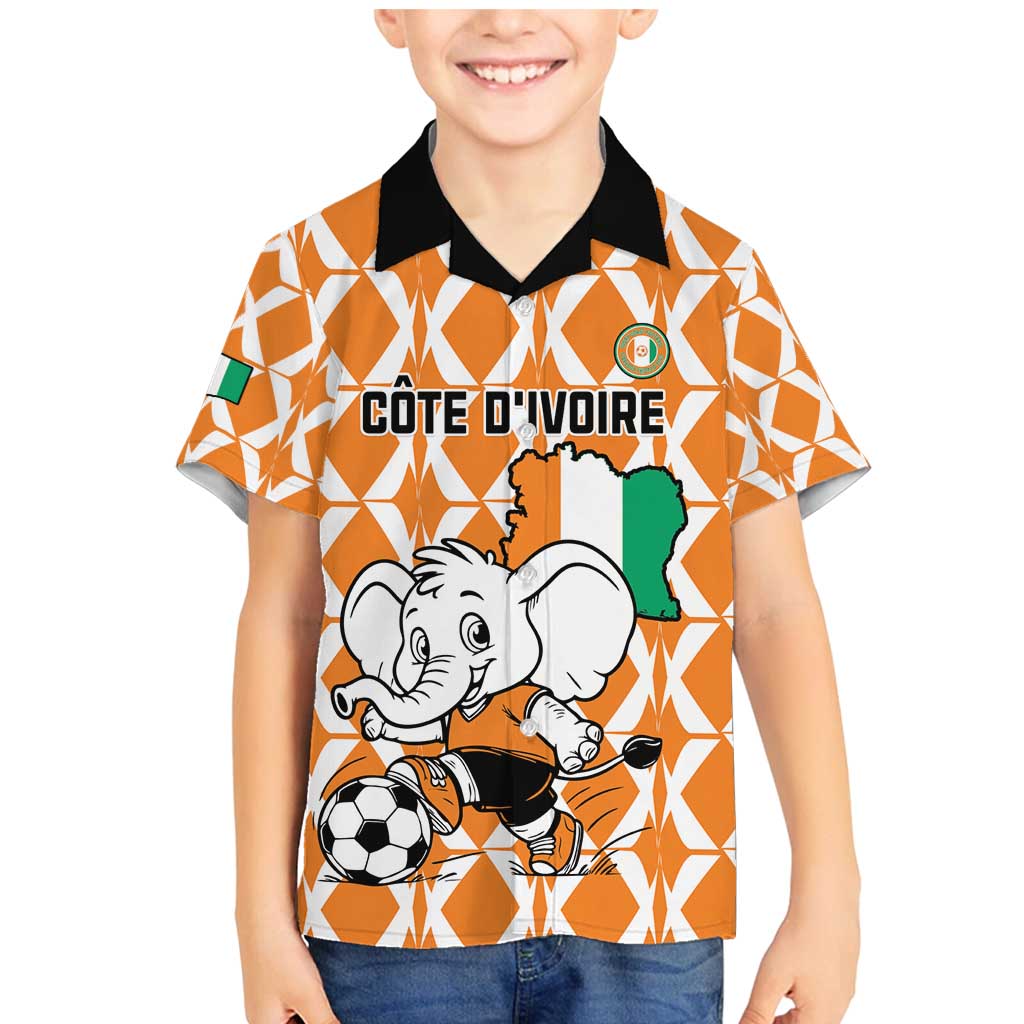 Custom Ivory Coast Football Family Matching Mermaid Dress and Hawaiian Shirt Go Champions