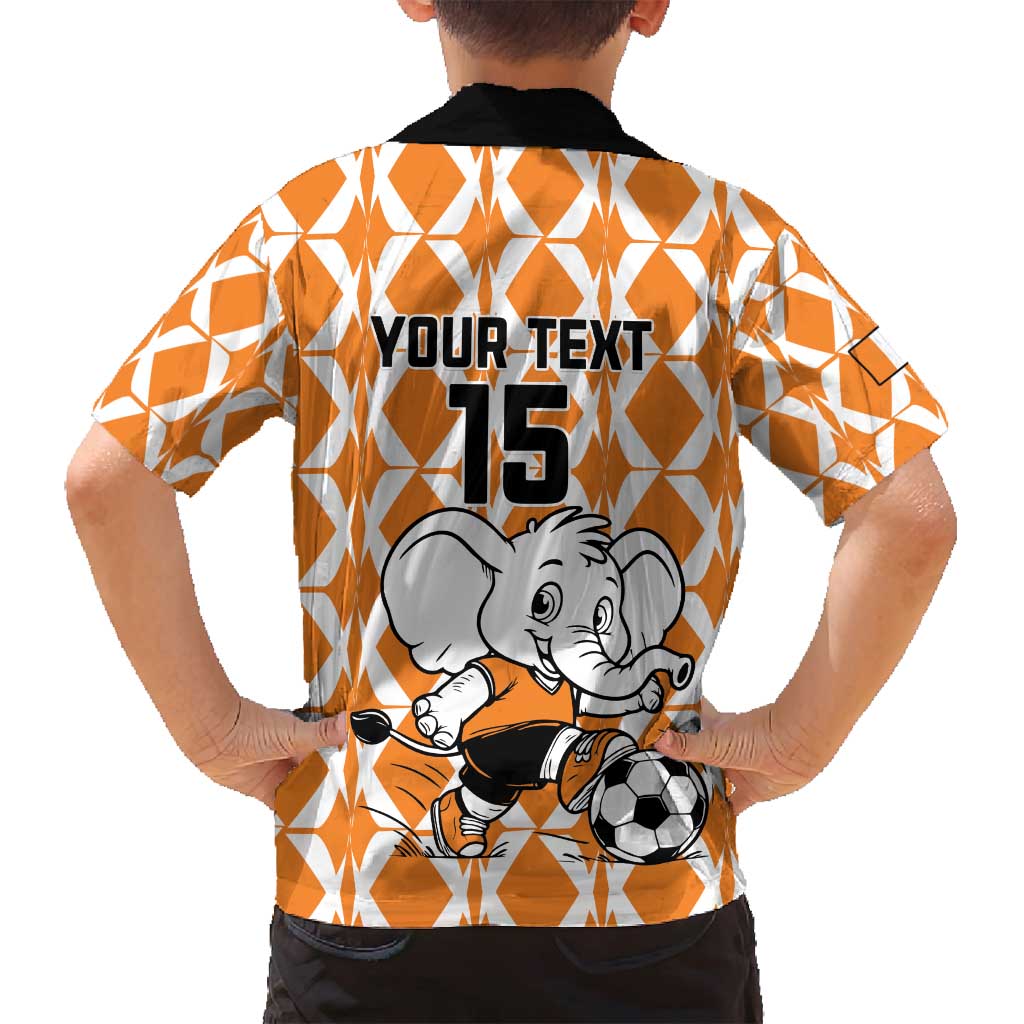 Custom Ivory Coast Football Family Matching Off Shoulder Maxi Dress and Hawaiian Shirt Go Champions