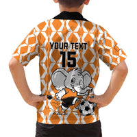 Custom Ivory Coast Football Family Matching Off Shoulder Maxi Dress and Hawaiian Shirt Go Champions