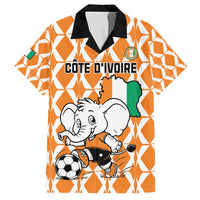 Custom Ivory Coast Football Family Matching Off Shoulder Maxi Dress and Hawaiian Shirt Go Champions
