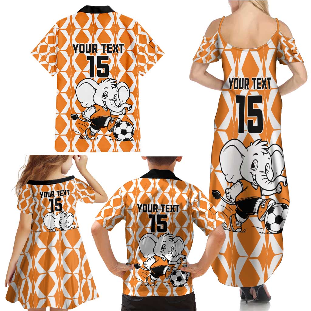 Custom Ivory Coast Football Family Matching Summer Maxi Dress and Hawaiian Shirt Go Champions