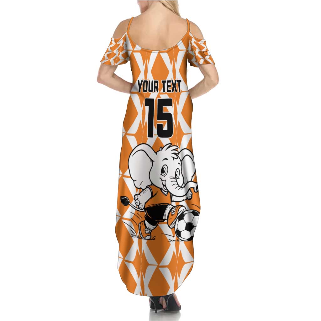 Custom Ivory Coast Football Family Matching Summer Maxi Dress and Hawaiian Shirt Go Champions