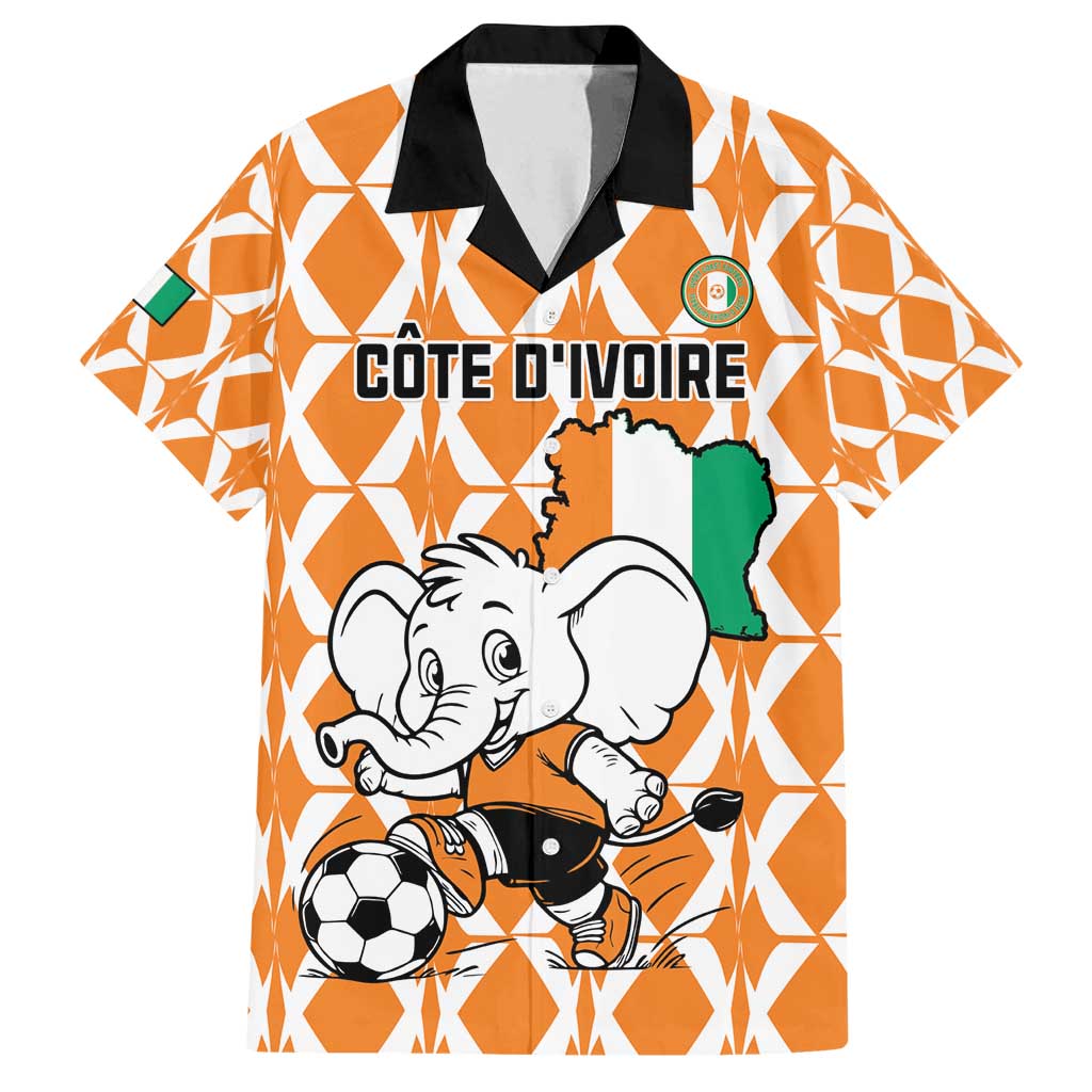 Custom Ivory Coast Football Family Matching Tank Maxi Dress and Hawaiian Shirt Go Champions