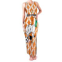 Custom Ivory Coast Football Family Matching Tank Maxi Dress and Hawaiian Shirt Go Champions