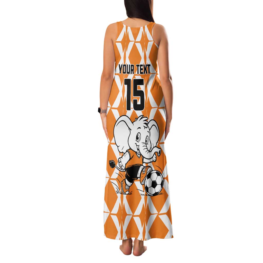 Custom Ivory Coast Football Family Matching Tank Maxi Dress and Hawaiian Shirt Go Champions