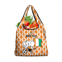 Custom Ivory Coast Football Grocery Bag Go Champions