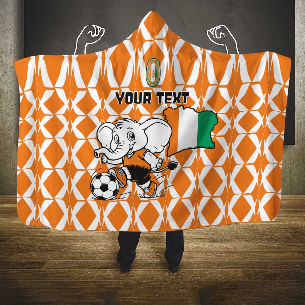 Custom Ivory Coast Football Hooded Blanket Go Champions