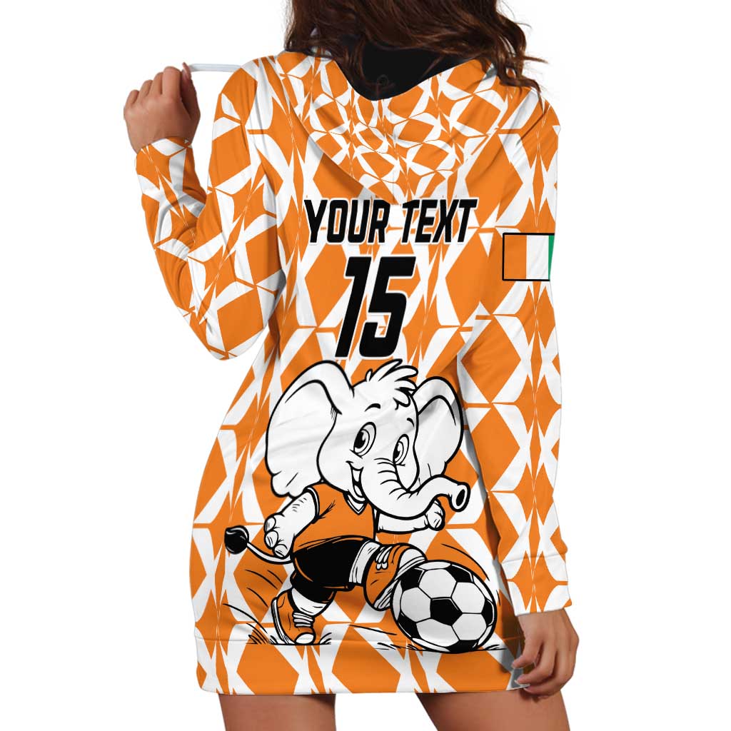 Custom Ivory Coast Football Hoodie Dress Go Champions