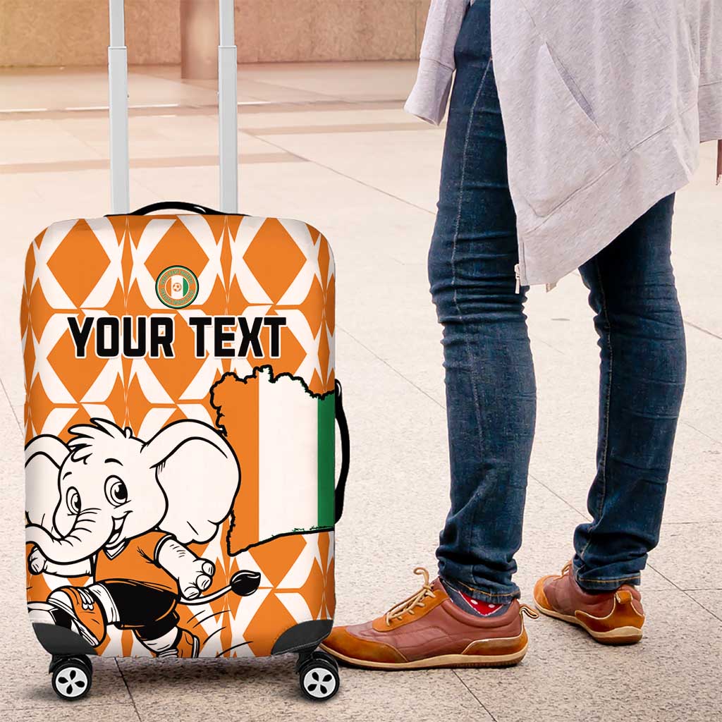 Custom Ivory Coast Football Luggage Cover Go Champions