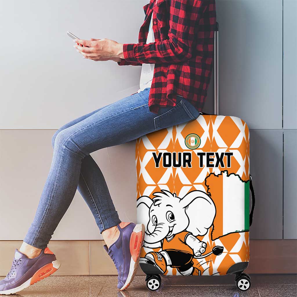 Custom Ivory Coast Football Luggage Cover Go Champions
