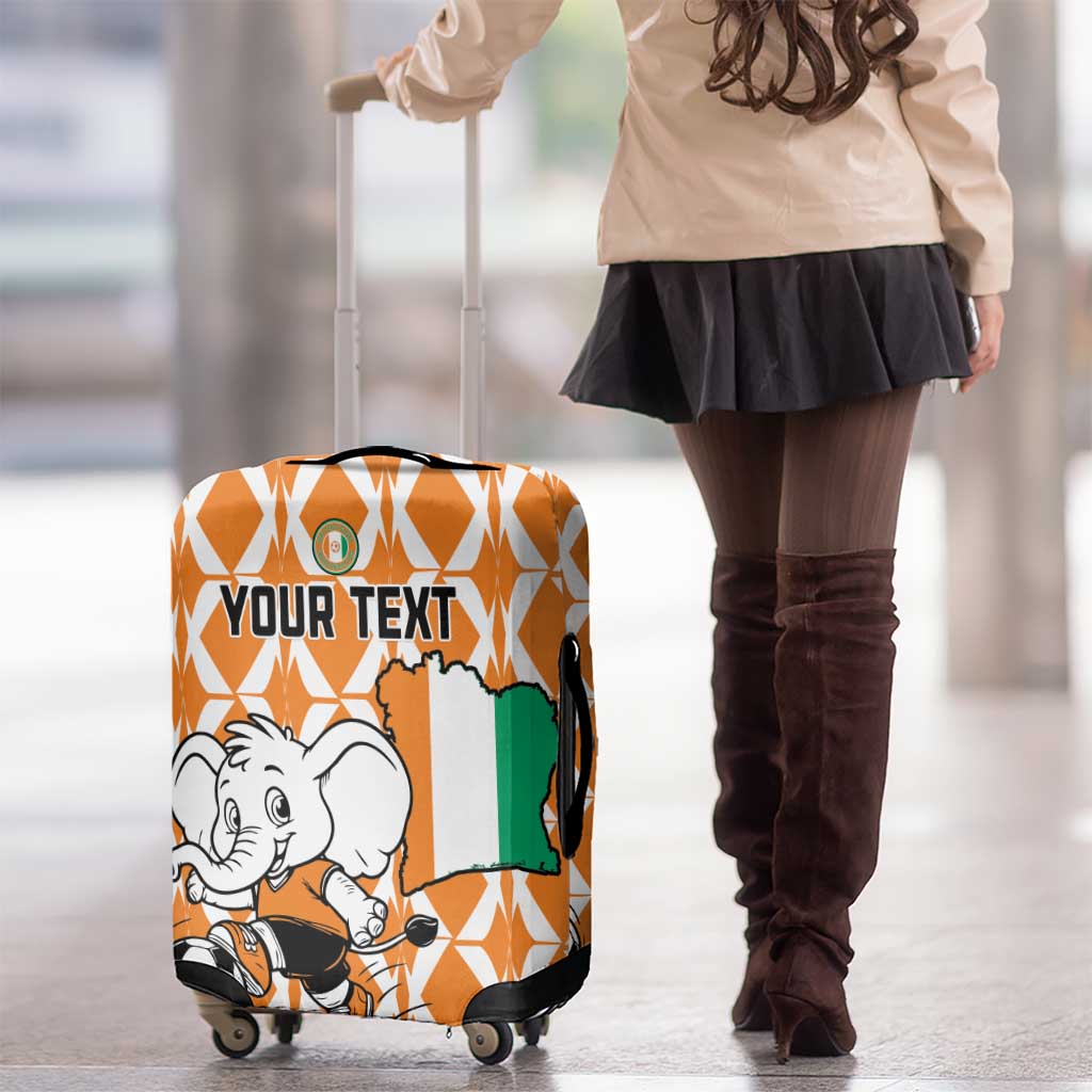 Custom Ivory Coast Football Luggage Cover Go Champions