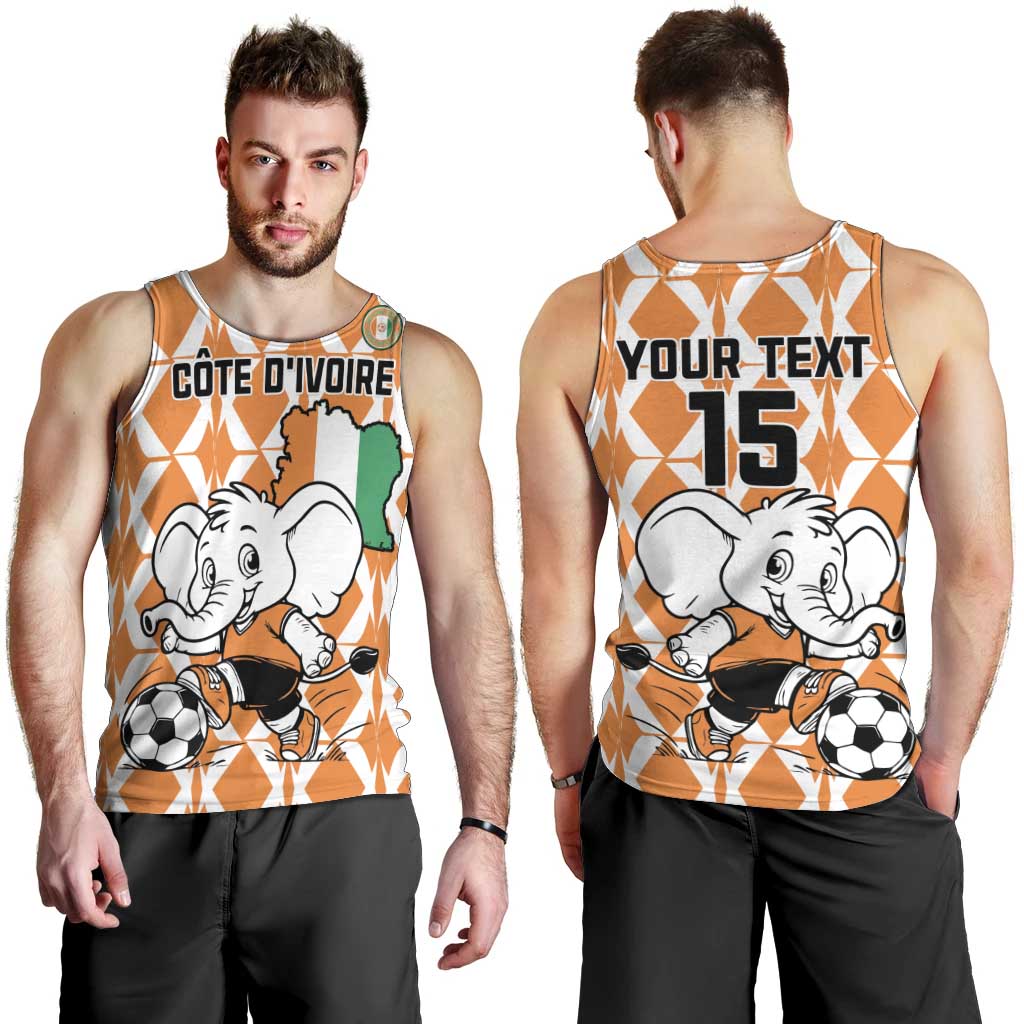 Custom Ivory Coast Football Men Tank Top Go Champions