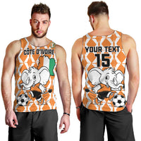 Custom Ivory Coast Football Men Tank Top Go Champions