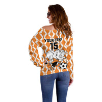 Custom Ivory Coast Football Off Shoulder Sweater Go Champions