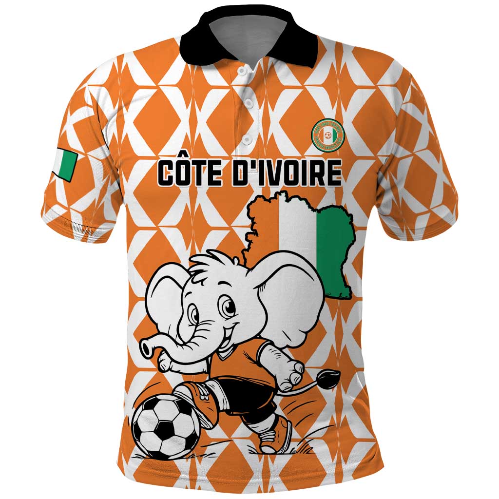 Custom Ivory Coast Football Polo Shirt Go Champions