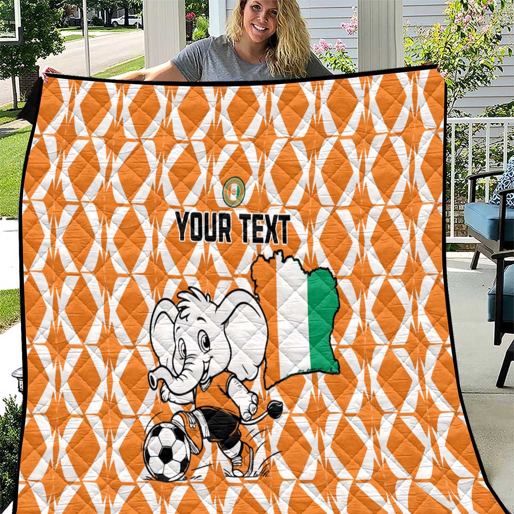 Custom Ivory Coast Football Quilt Go Champions