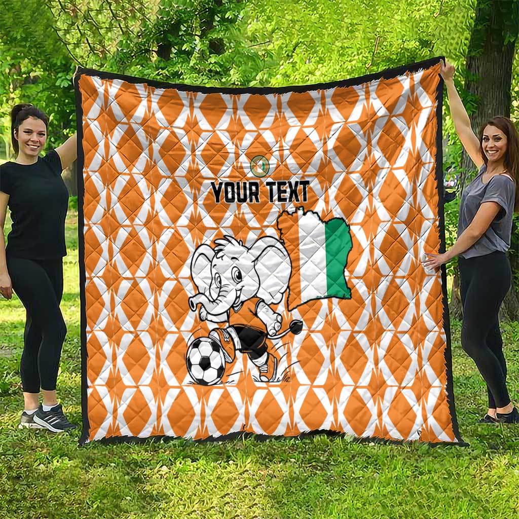 Custom Ivory Coast Football Quilt Go Champions