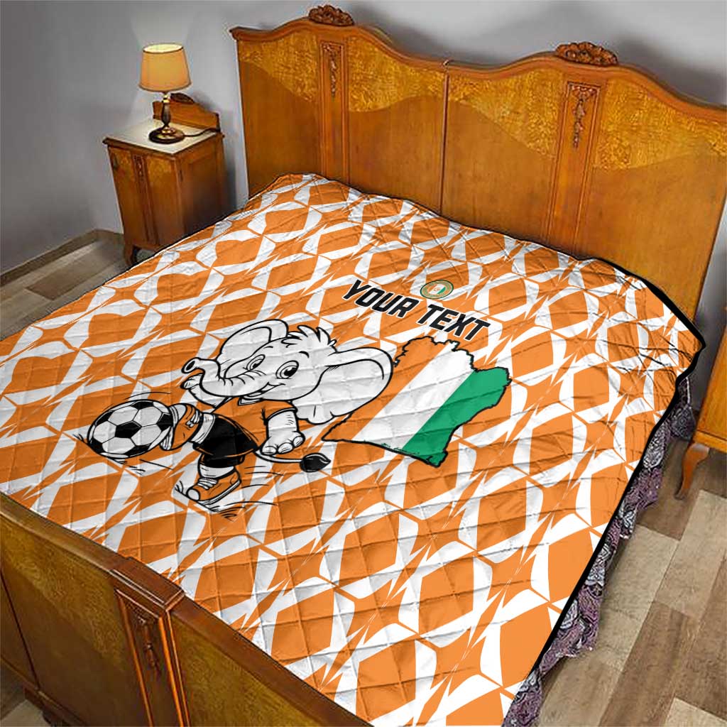 Custom Ivory Coast Football Quilt Go Champions