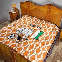 Custom Ivory Coast Football Quilt Go Champions