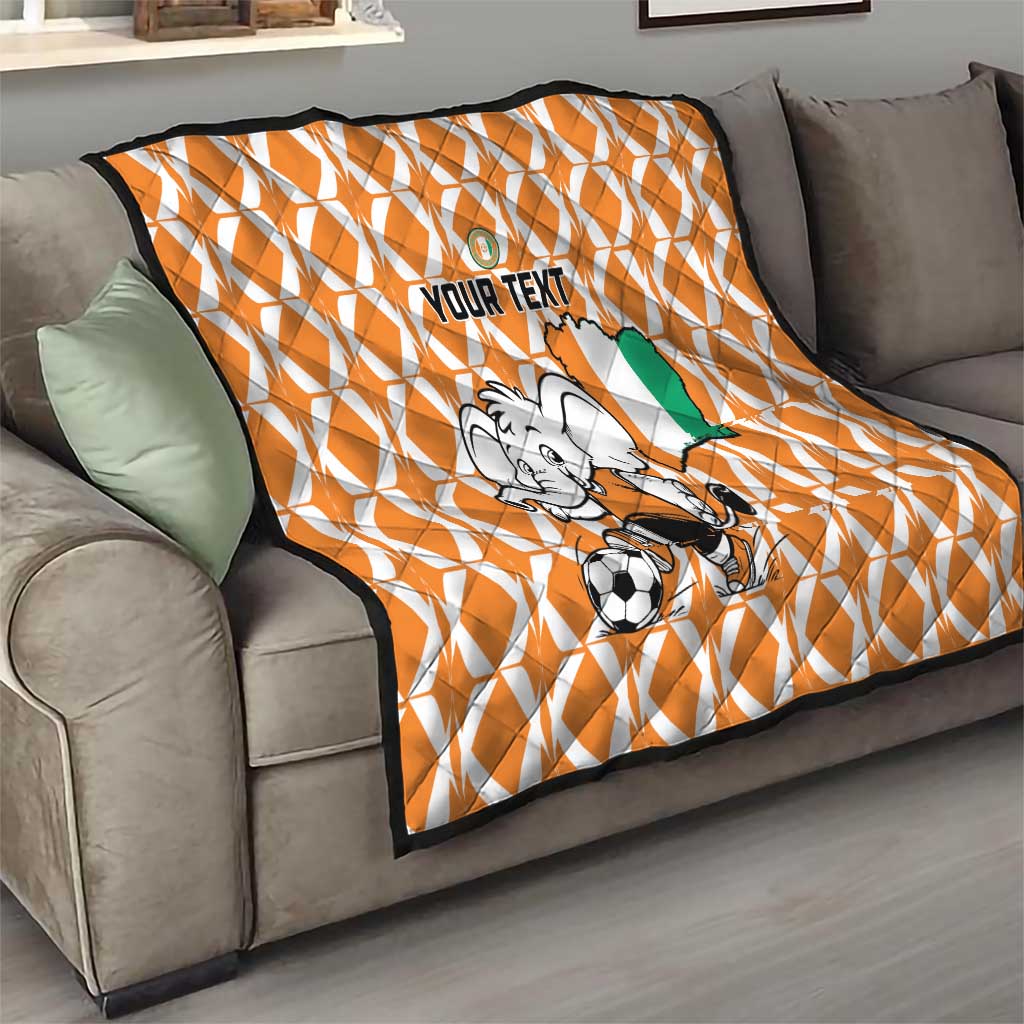 Custom Ivory Coast Football Quilt Go Champions