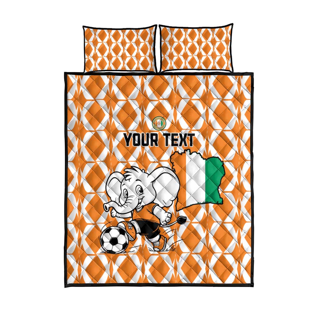 Custom Ivory Coast Football Quilt Bed Set Go Champions