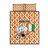 Custom Ivory Coast Football Quilt Bed Set Go Champions