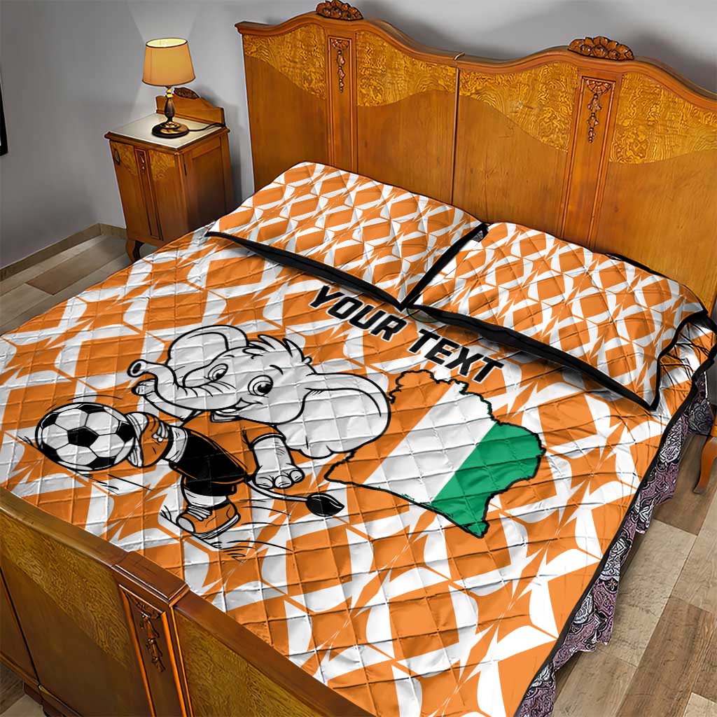 Custom Ivory Coast Football Quilt Bed Set Go Champions