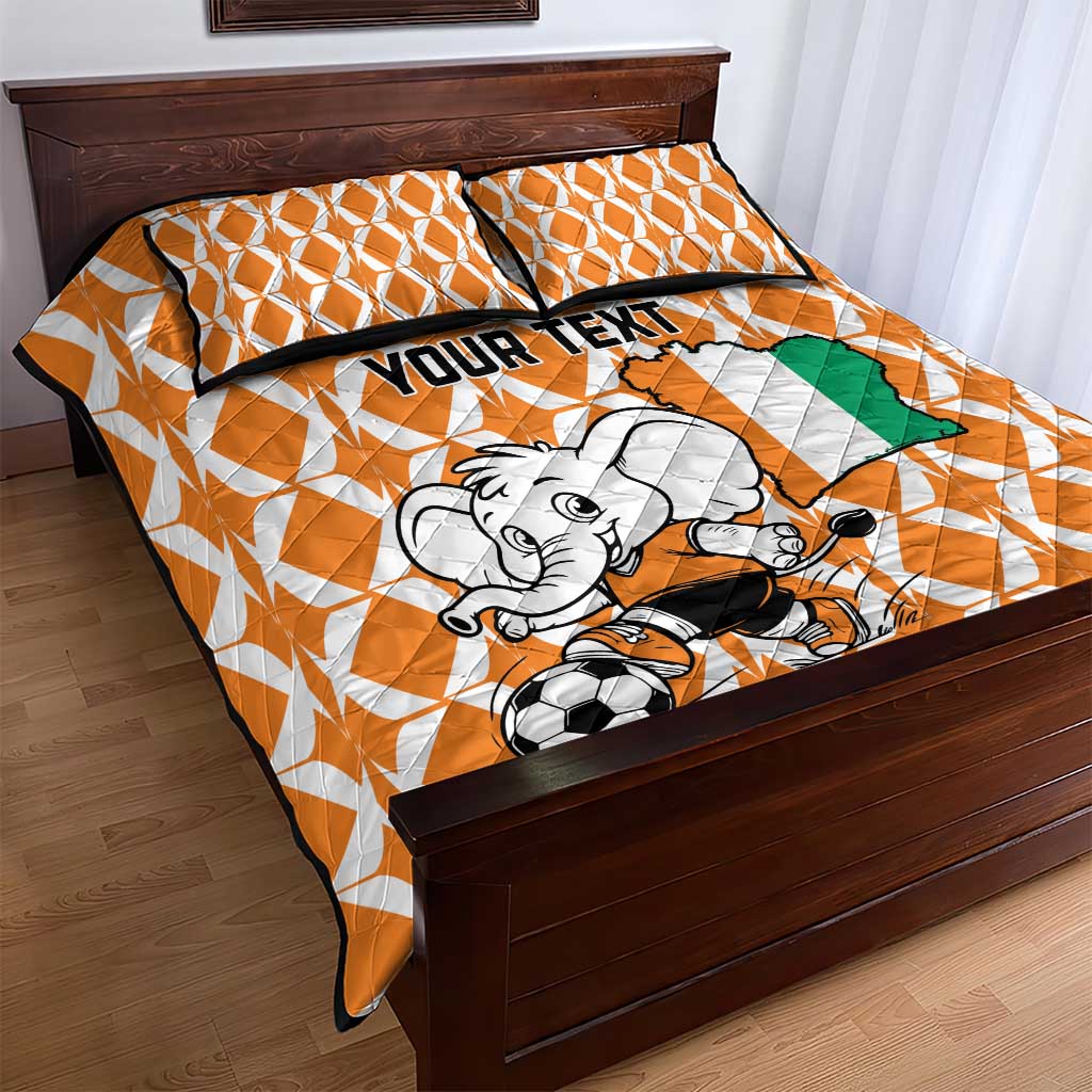 Custom Ivory Coast Football Quilt Bed Set Go Champions