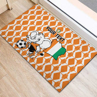 Custom Ivory Coast Football Rubber Doormat Go Champions