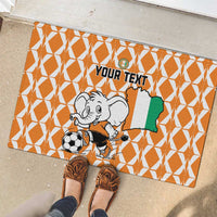 Custom Ivory Coast Football Rubber Doormat Go Champions