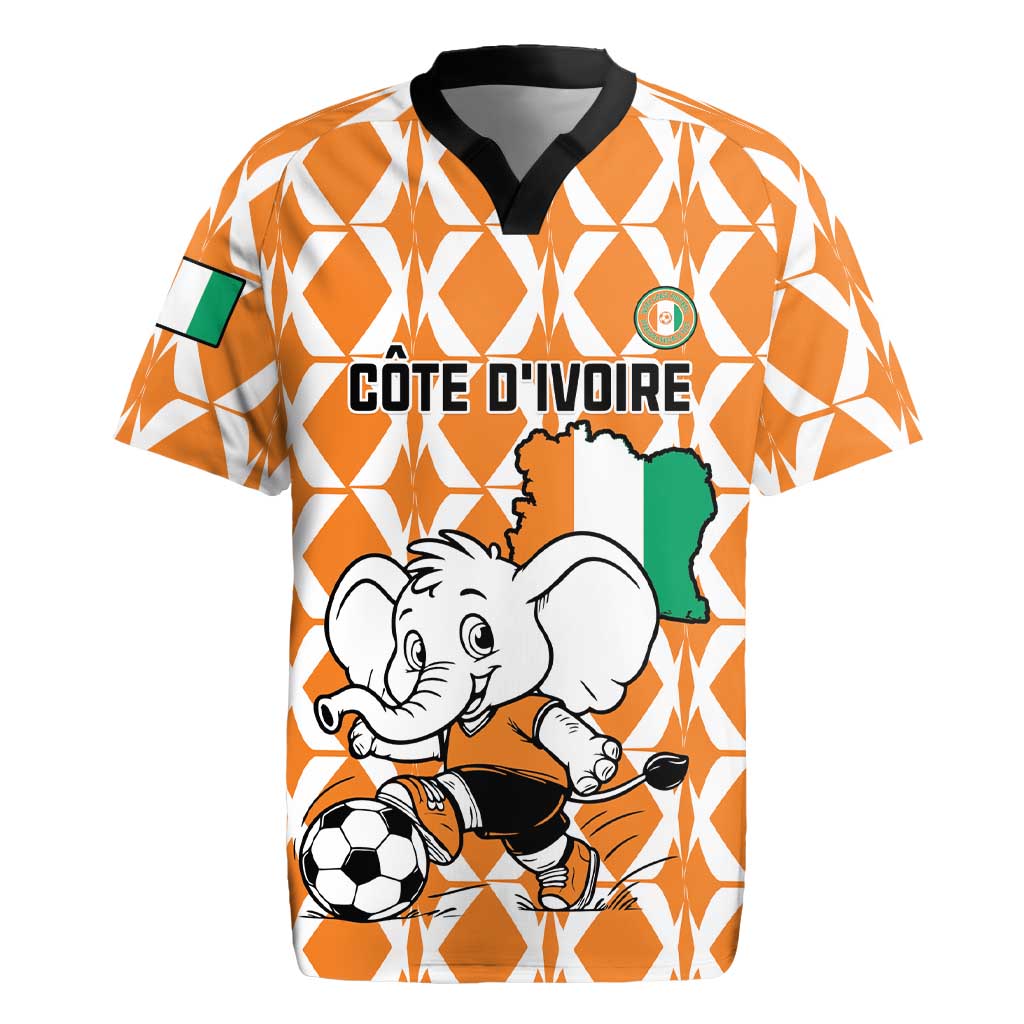 Custom Ivory Coast Football Rugby Jersey Go Champions