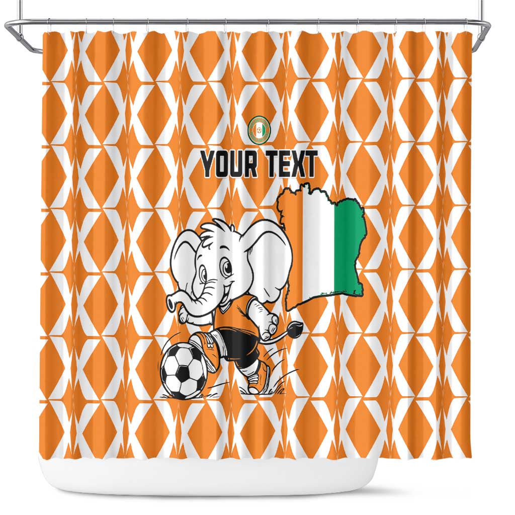Custom Ivory Coast Football Shower Curtain Go Champions