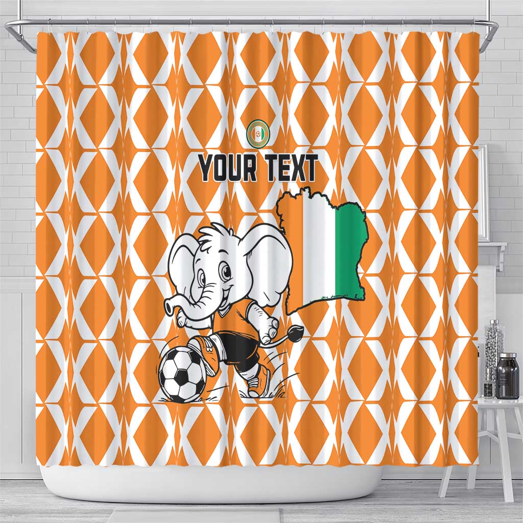 Custom Ivory Coast Football Shower Curtain Go Champions