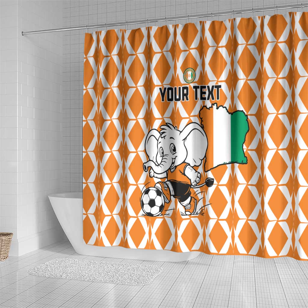 Custom Ivory Coast Football Shower Curtain Go Champions