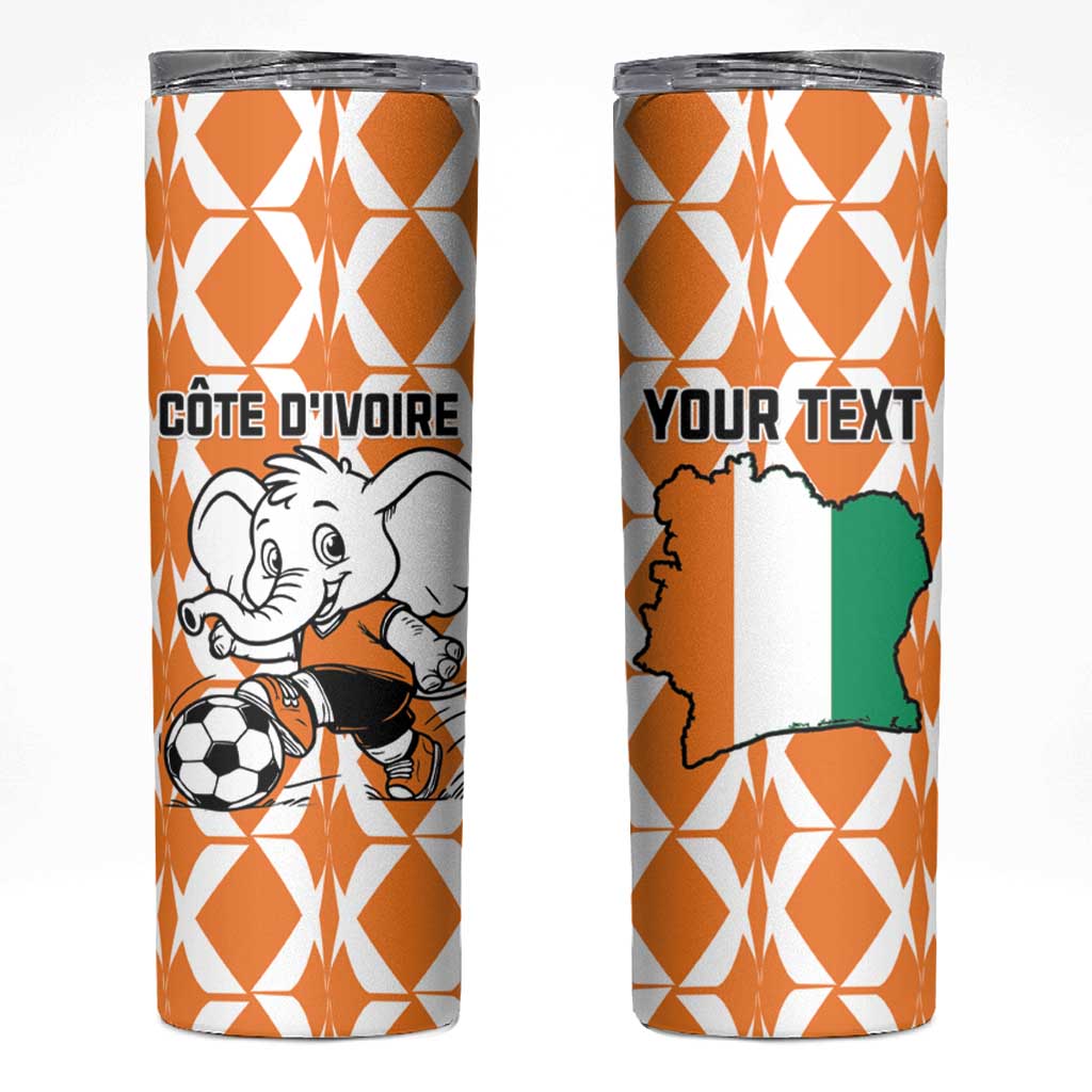 Custom Ivory Coast Football Skinny Tumbler Go Champions