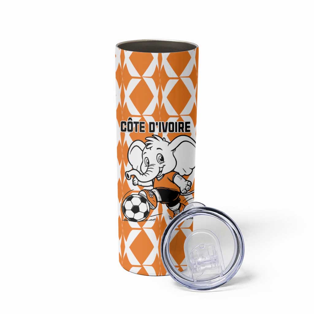 Custom Ivory Coast Football Skinny Tumbler Go Champions