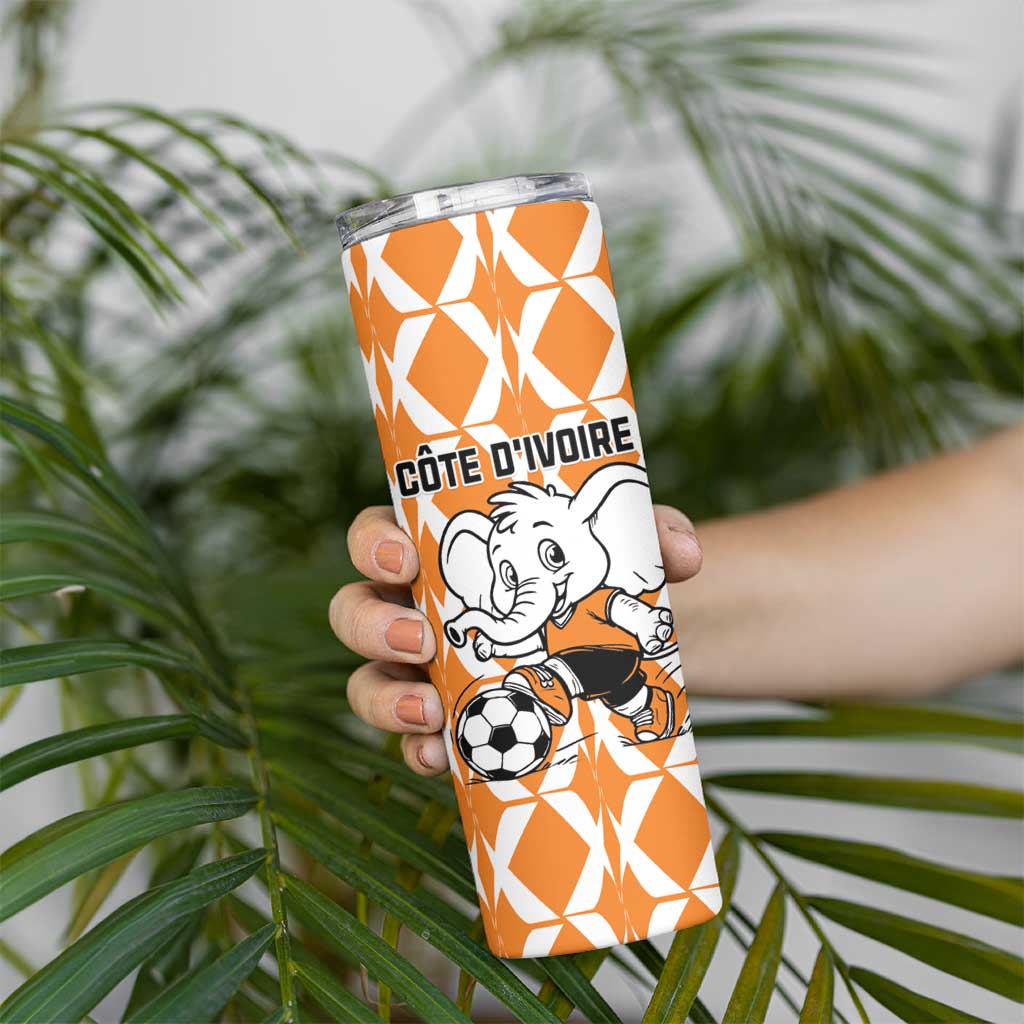 Custom Ivory Coast Football Skinny Tumbler Go Champions