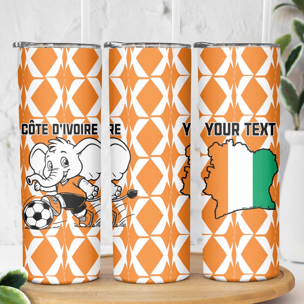 Custom Ivory Coast Football Skinny Tumbler Go Champions