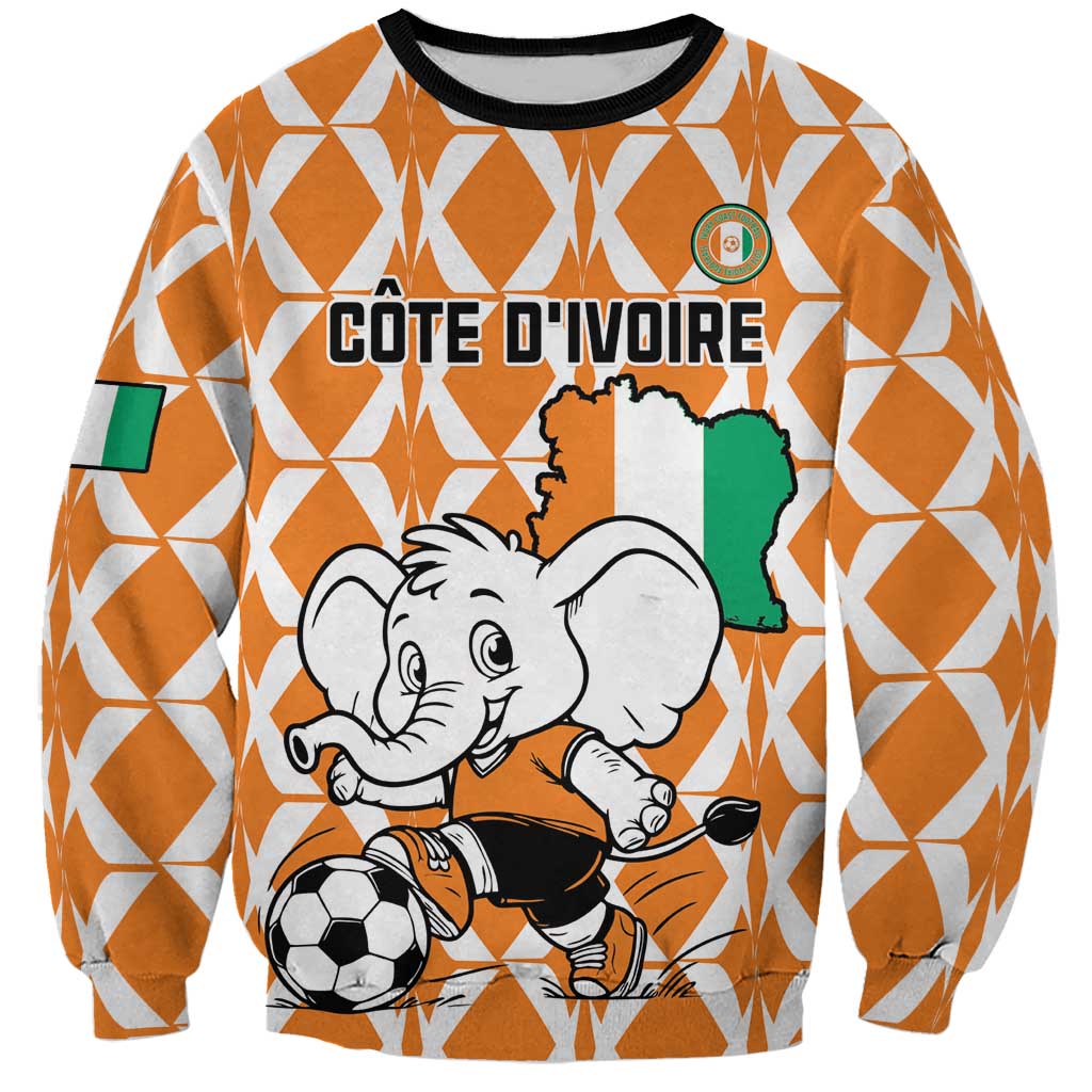 Custom Ivory Coast Football Sweatshirt Go Champions