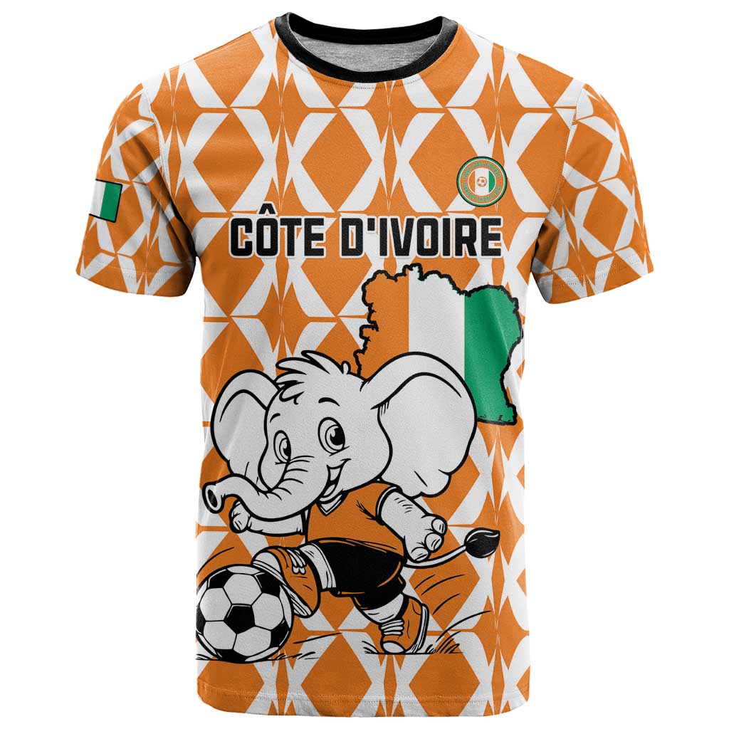 Custom Ivory Coast Football T Shirt Go Champions